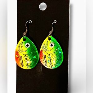 (1) Pair Custom Baitfish Fishing Lure Earrings Novelty Jewelry Fishing NEW! A-8